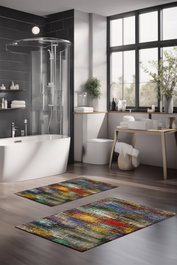 Mijölnir Juego de Alfombrillas de Baño CT-5014 Multicolor